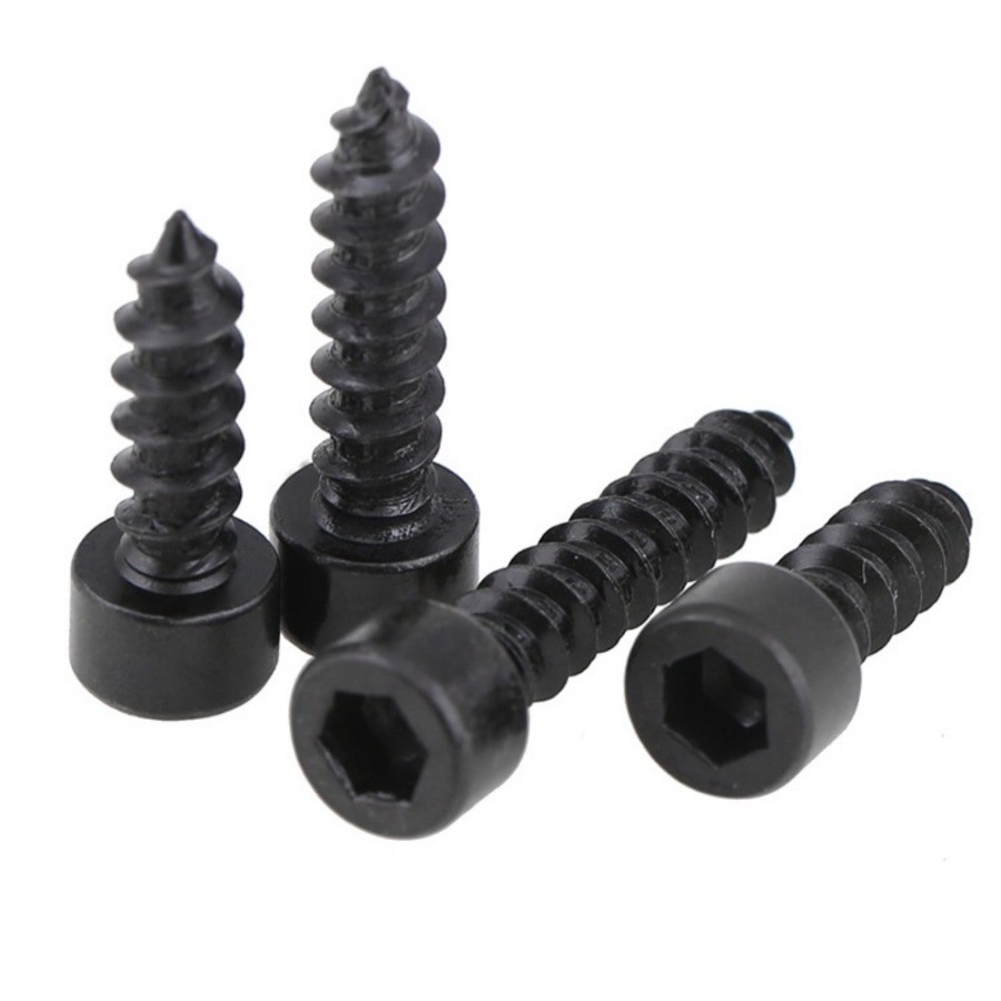 เกรด 8.8 สีดำ หัวจม สกรู เกลียวปล่อย / Hexagon socket cheese head self-tapping screw M1.7/M2/M2.6/M3/M3.5/M4/M5/M6 (BY-YL-TH-w) - รูปที่ 3