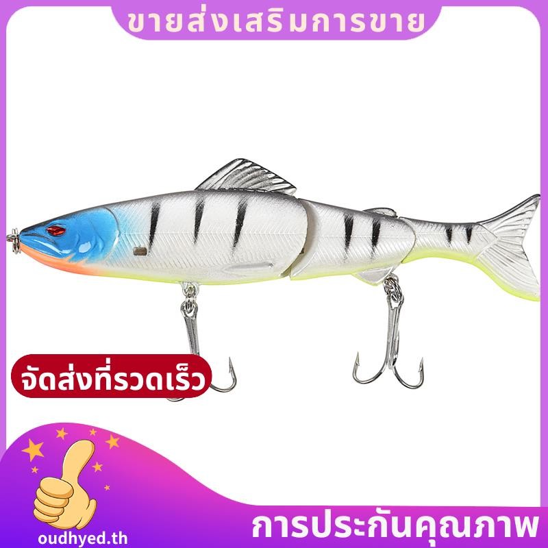 Jia 13 ซม. Multi-joint ว่ายน้ําตกปลา temptation Crank เหยื่อเหยื่อปลอมตะขอตกปลา Blue สีเทา body.oudhyedth