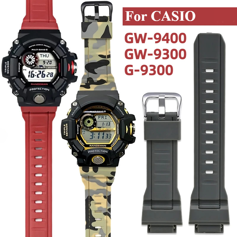 Tpu สายนาฬิกาสําหรับ CASIO G-SHOCK GW-9400 GW-9300 G-9300 Rangeman สายนาฬิกาสร้อยข้อมือกันน้ําผู้ชายกีฬา Wirstband Camouflage