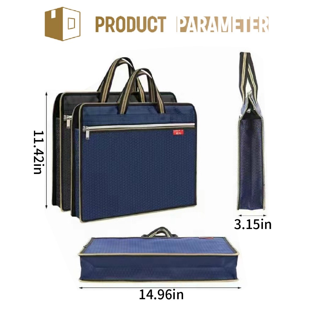 15นิ้ว กระเป๋าเอกสารกันน้ำ labtop bag กระเป๋าธุรกิจ มีซิป สํานักงาน โรงเรียน