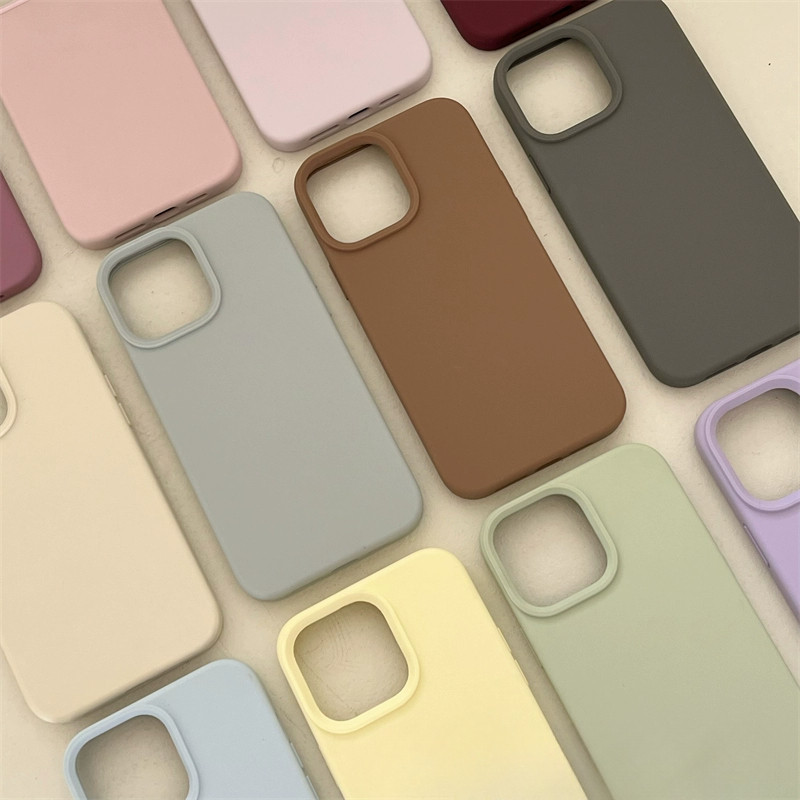 i6-i16promax Silicone Case เคสซิลิโคน ลบรอยเปื้อนได้ บุกำมะหยี่ สีดำ i16 i16pro i16promax i16plus