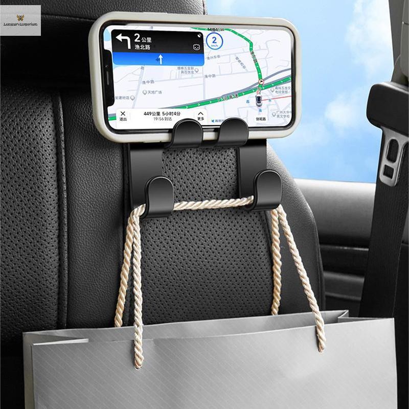 Cod Car Seat Headrest Hook Hanger Black Storage Organizer Universal สําหรับกระเป๋าถือกระเป๋า Coat Fit Universal Vehicle Car Holder ใหม่