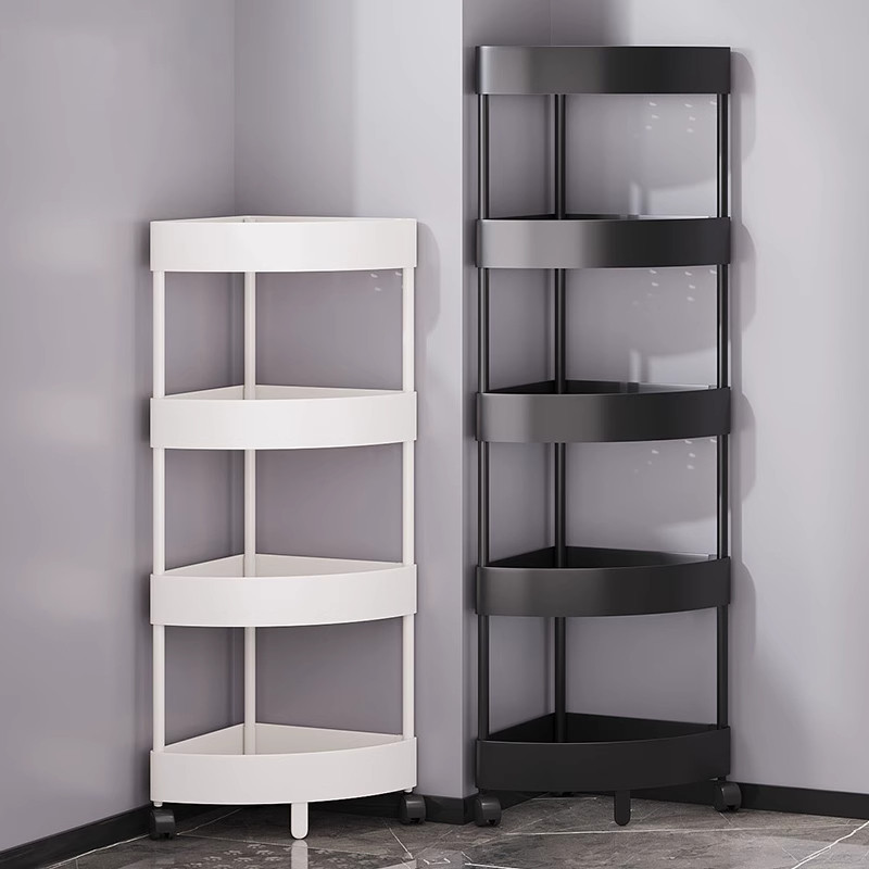 ชั้นวางของในห้องน้ํา 2/3/4/5 การออกแบบกลวง มีล้อเลื่อนเคลื่อนย้ายได้คุณภาพ สามารถวางมุมห้องน้ำ ห้องครัว