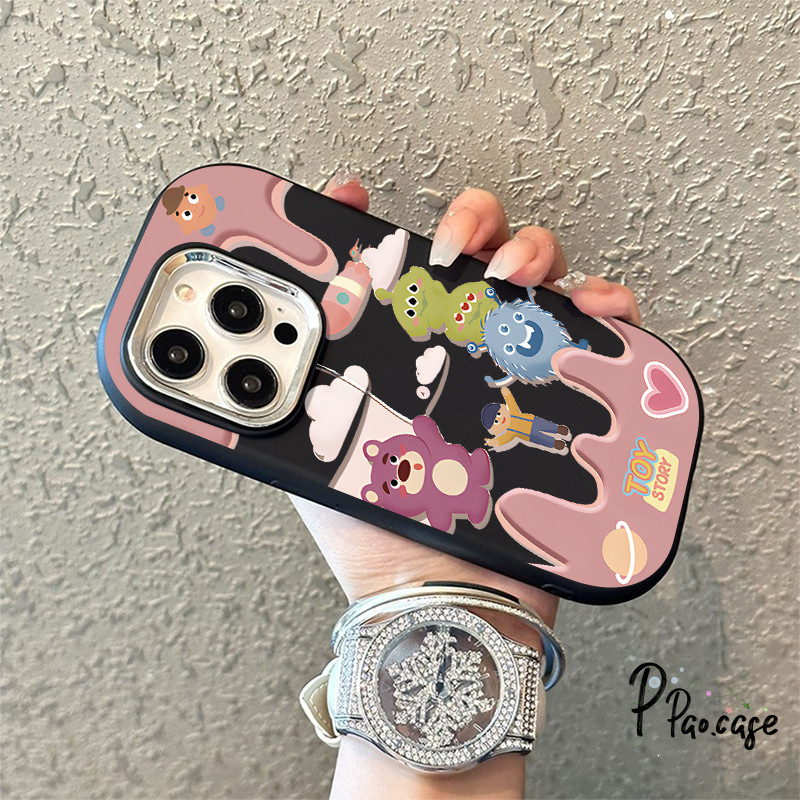 เคสหมีสตรอเบอร์รี่เรื่องน่ารัก เคสไอโฟน13 สำหรับ IPhone 16 13 11 12 14 8 13 15 11 16 Pro Max XR 7 11 14 Max XS X Plus - รูปที่ 6