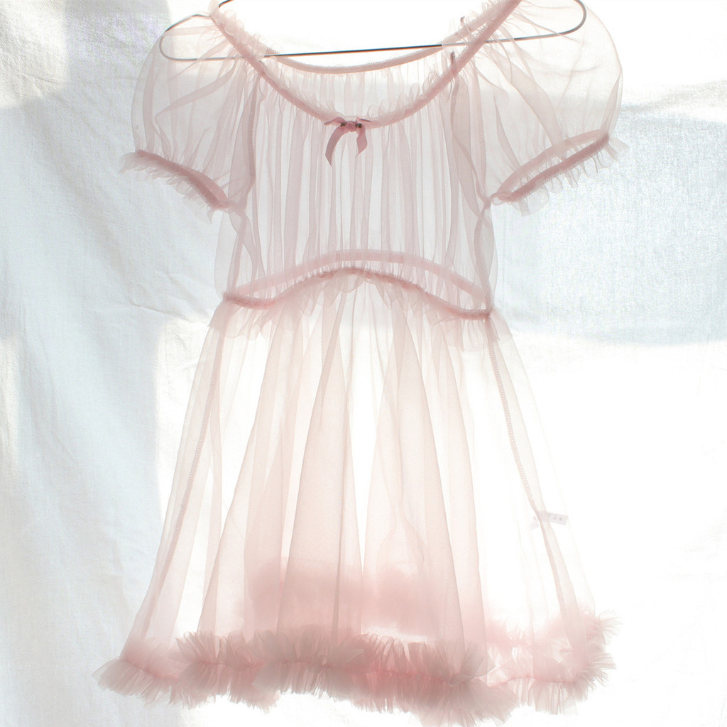 GSexy Lingerie Mini Dress Night Gowns Mesh Lace Soft Comfortable See Through Sleepwear Sets Transpar