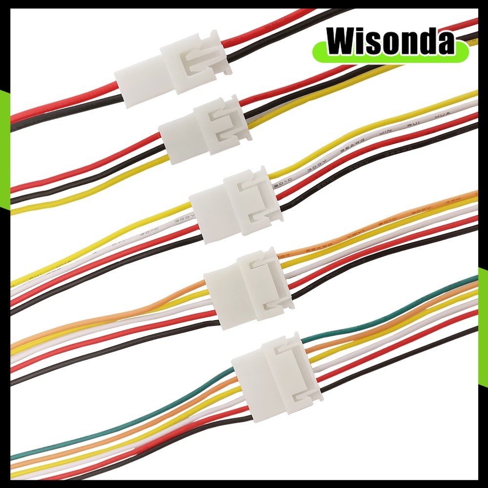 5 คู่ JST Connector XH2.54 มม.2P 3P 4P 5P 6P 20 ซม.ตัวเชื่อมต่อสายไฟปลั๊กซ็อกเก็ต JST XH2.54 มม.Pitc
