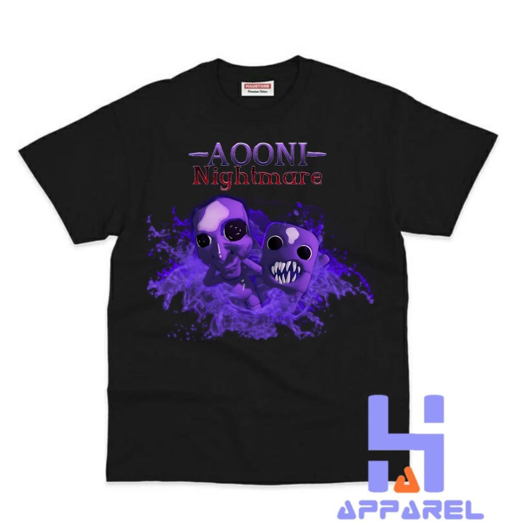 เสื้อยืดเด็ก เสื้อยืดเท่ๆลื่นพิมพ์ลาย AOONI NIGHTMARE นุ่มเท่ ยางยืดโพลีไทย - SSSHOP 03