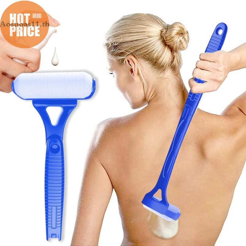 Aosuoas Back Emulsion Applicator แบบพกพา Moisturizer Applicator Brush ลูกกลิ้ง Applicator แบบพับได้พร้อมด้ามยาว TH