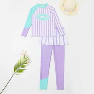 ชุดว่ายน้ําเด็กกางเกงขายาวแขนยาวชุดว่ายน้ําเด็กผู้หญิงกระโปร…