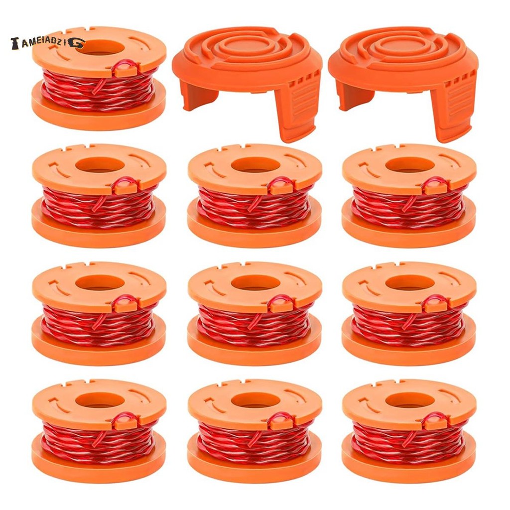 Trimmer Spool Line สําหรับ ,12 Pack WA0010 Edger Spools สําหรับ , Trimmer Line Refills 0.065 นิ้วสํา