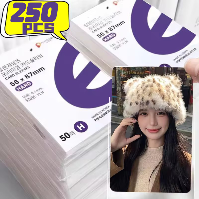 50/150/250 ชิ้นเกาหลีปลอกภาพ Kpop ใส – Popcorn Anti-scratch การ์ดป้องกันฟิล์ม