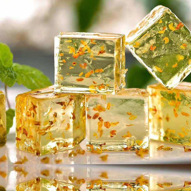 正宗桂花糕古代宫廷名小吃中式透明冻糕软糖宫廷风运动零食低血糖Authentic Osmanthus Cake, Ancient Palace Famous Snack, Chinese Style T