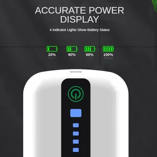 TOPOP USB ชาร์จ Ultra Silent ปั๊มออกซิเจน - ปรับ Airflow และการออกแบบกันน้ําแบตเตอรี่ลิเธียมแบบชาร์จไฟได้ตกปลากลางแจ้ง Dual-ใช้ขนาดเล็กแบบพกพา