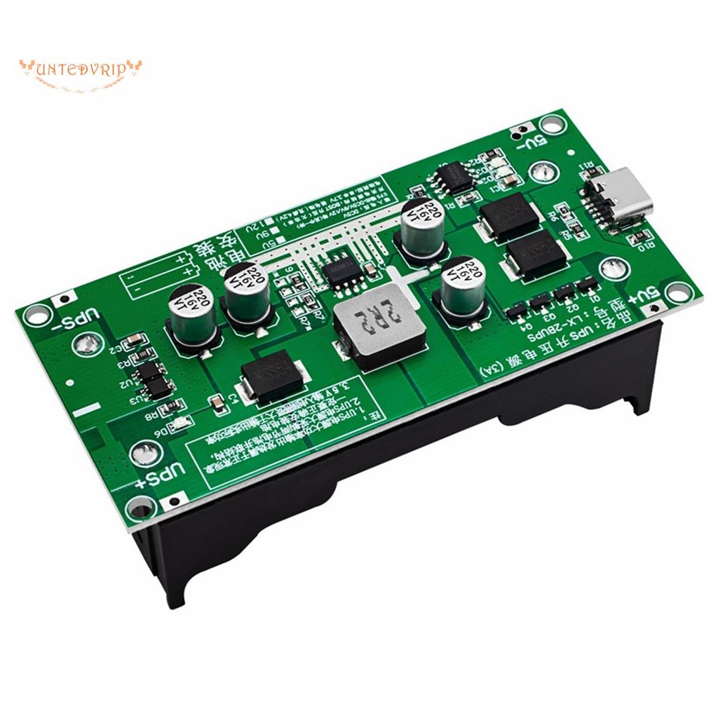 Type-C 15W 3A 18650 Lithium Battery Charger Module DC-DC Step Up Booster Fast Charge UPS Power Suppl