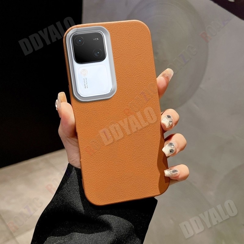 หรูหราหนังนุ่มรูปแบบเคสโทรศัพท์สําหรับ VIVO V30 5G/VIVO S18 5G ธุรกิจโทรศัพท์ปลอก Skhocproof โทรศัพท์ปกหลัง