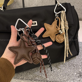 จี้ดาวหนัง~สไตล์มิวทอดาวห้าแฉกกระเป๋าจี้พวงกุญแจกระเป๋านักเร…