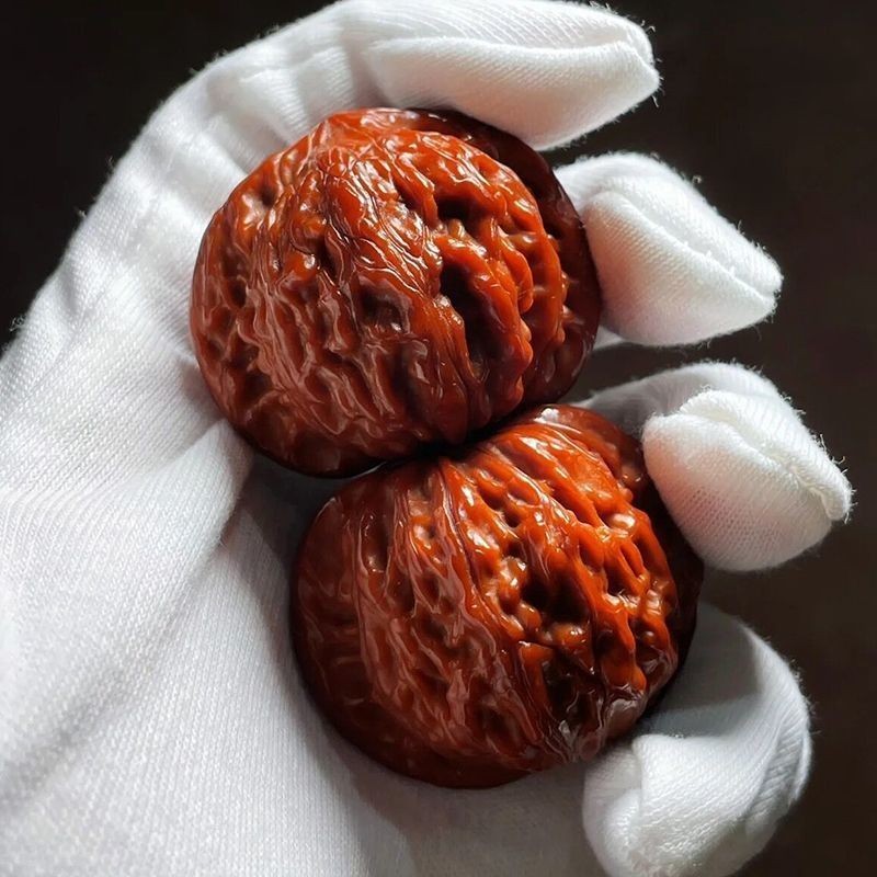 Pdd// Jindaiyuan Jade Piwenwan Walnut Fourth Floor Lion Head Handle Piece Kirin Pattern Hand Plate Mens Walnut Plate Play WH250102