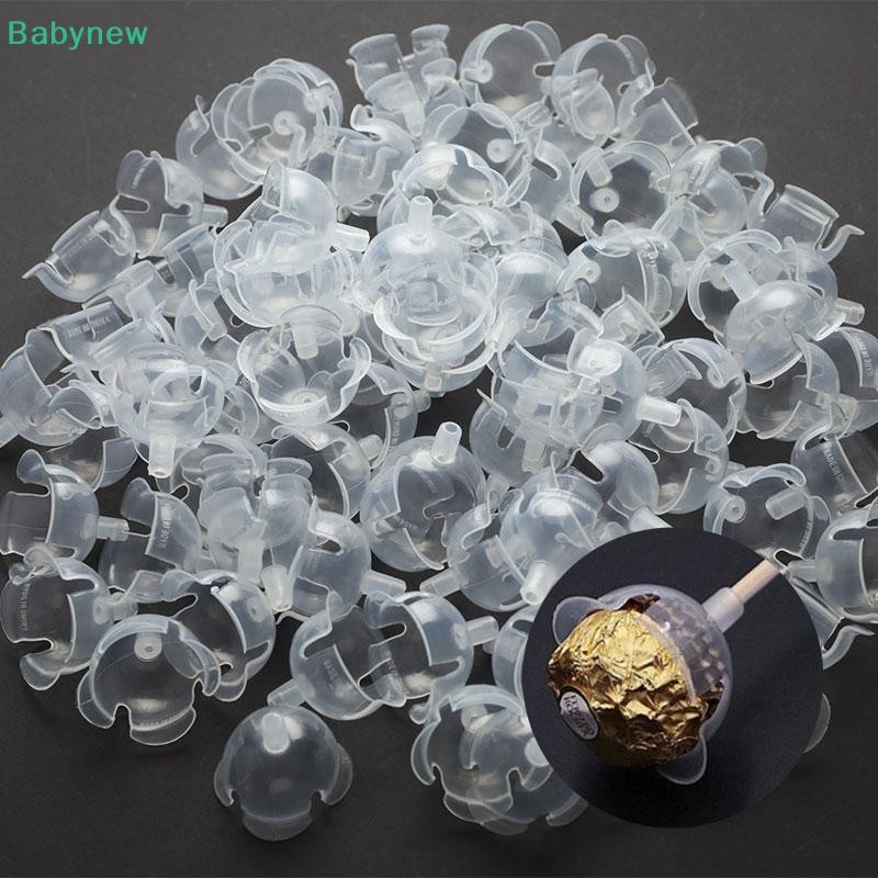 <Babynew> 50 ชิ้นที่ใส่ลูกบอลช็อคโกแลตดอกไม้ Candy Ball Bouquet DIY ฐานคงที่ลดราคา