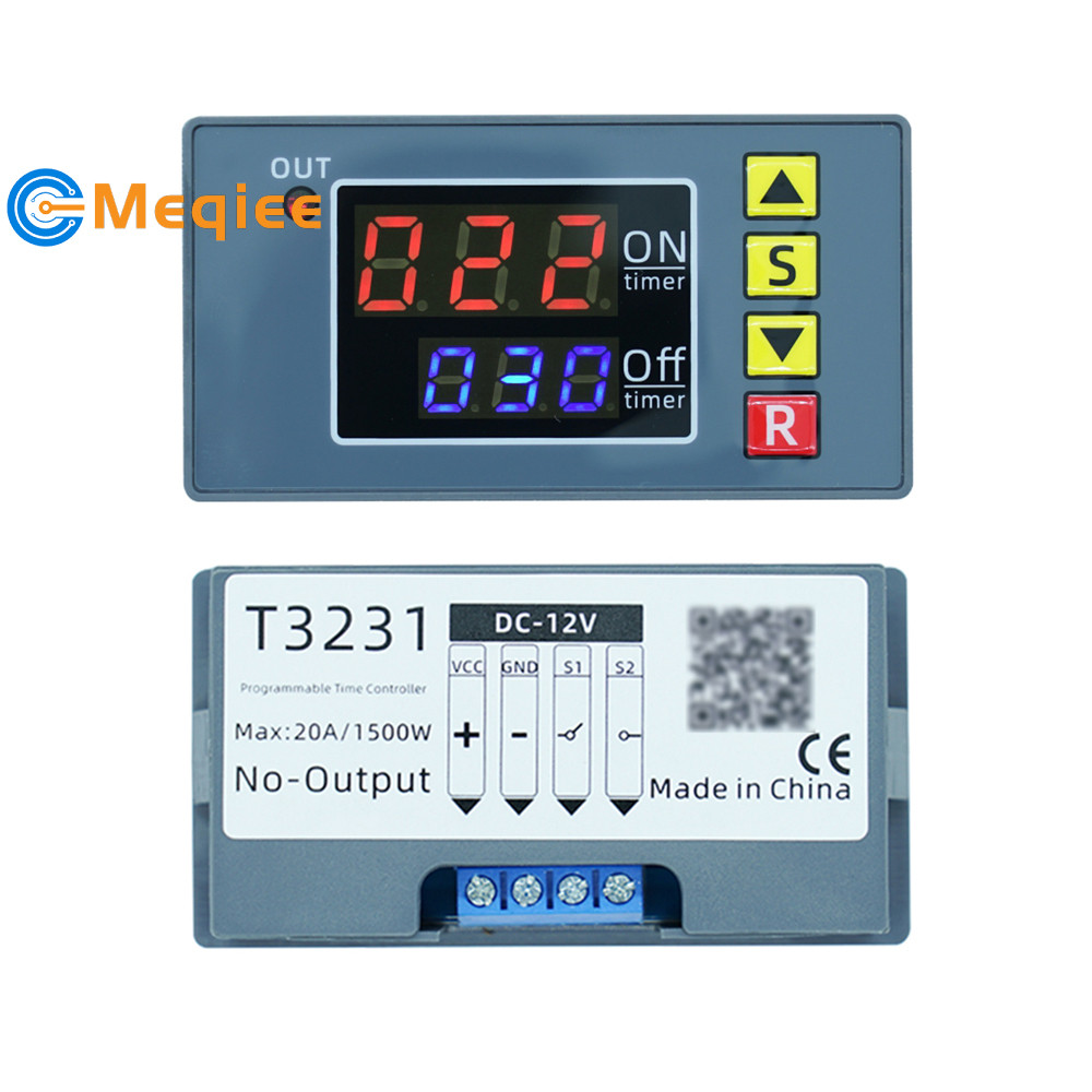 T3231 DC12V/DC24V/AC110-220V Digital Cycle Timing Delay Relay จอแสดงผล LED เวอร์ชันภาษาอังกฤษ