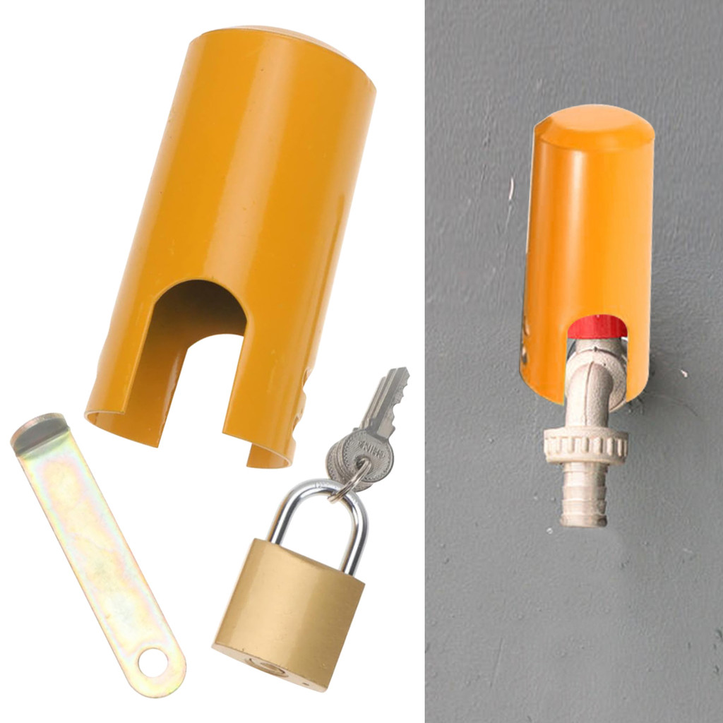 1 ชุดก๊อกน้ํา Anti-theft ล็อคกลางแจ้ง Spivot เด็ก-Proof ป้องกัน Wrought Iron ป้องกันสําหรับวาล์วก๊อกน้ําล็อคน้ํา