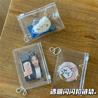 อิน ใสประกาย10เซนติเมตรการ์ดขนาดเล็กโพลารอยด์ถุงเก็บบาร์ลูกอมถุงซิปหุบเขาแสดงผู้ถือบัตรจี้