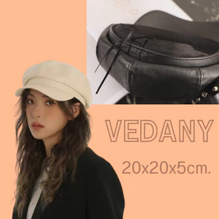 หมวก NEWSBOY CAP หนัง PU กันน้ำ กันหิมะ ใส่ได้ทั้งชาย หญิง หมวกทรงฟักทอง VDN-H16