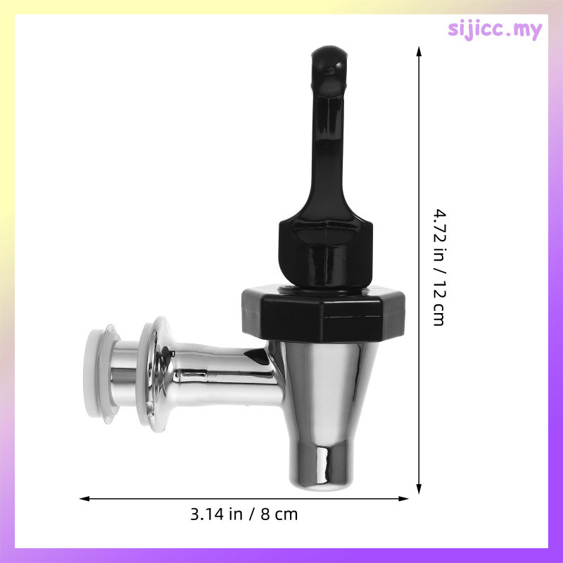 เหยือกน้ําเครื่องดื่ม Cooler Spivot Faucet Dispenser 12.00X8.00X4.30CM สีดํา Pp sijicc - รูปที่ 2
