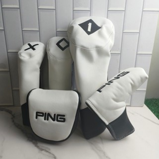Ping สีดําและสีขาว Golf Cover Driver Wooden Club Cover Club …