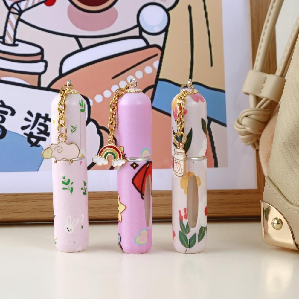 เซเรนดิปี้ ขวดสเปรย์รีฟิล พร้อมจี้ ขวดน้ําหอมรีฟิลขนาดเล็ก ลายดอกไม้ 5มล สเปรย์เครื่องฉีดน้ํา