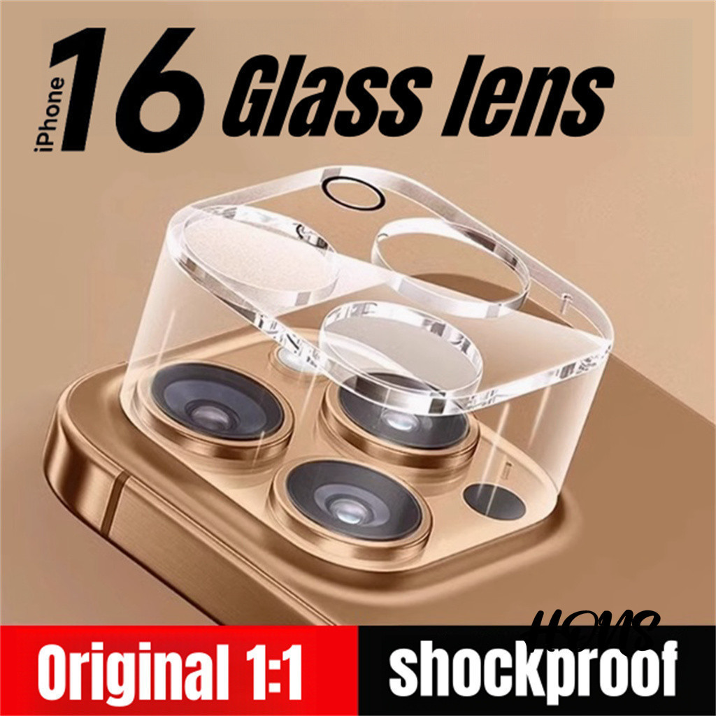 หรูหรา HD ฟิล์มกระจก iPhone 16 Pro Max กรณีกล้องเลนส์ฝาครอบป้องกัน iPhone 11 12 13 Pro Max iPhone 15 14 Pro Max 16 Plus กล้องกันกระแทกคลุมทั้งหมด Corning ฟิล์มโทรศัพท์