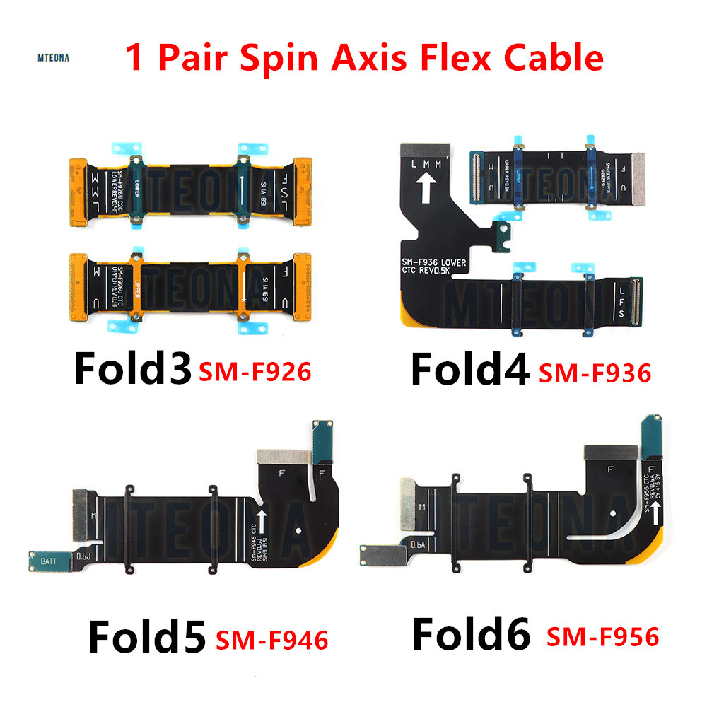 สําหรับ Samsung Galaxy Z Fold4 Fold3 พับ 5 พับ 6 SM-F936B F926 F946 F956 1 คู่ Spin แกน Flex สายโทรศ