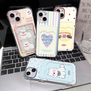 เคสโทรศัพท์แบบมีการ์ด TPU For Vivo Y21 Y17S V30 Pro Y29 Y19S Y20 Y11 Y03 Y15S Y22 Y27 Y36 Y12 y21s Y02 Y16 กันฝุ่น Case