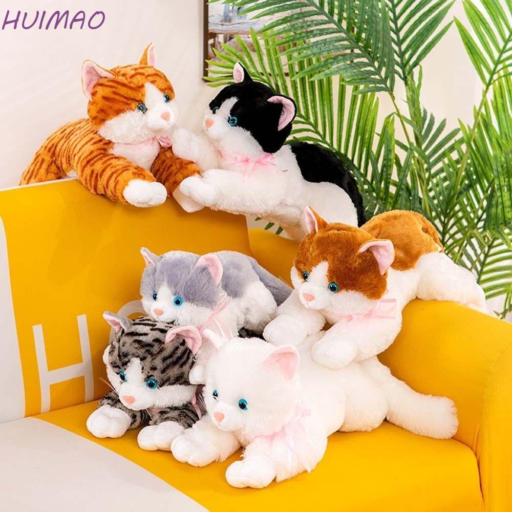 Huimao จําลองแมวของเล่นตุ๊กตาของขวัญวันเกิดเด็กตุ๊กตาสัตว์ลูกแมวหมอนโซฟาเบาะนุ่ม Appease ของเล่นตุ๊กตาหมอน