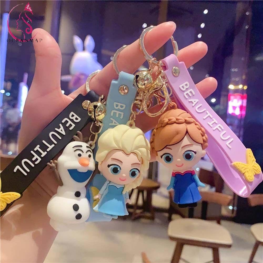 Oceanmap กระเป๋าพวงกุญแจอุปกรณ์เสริมคู่ Aisaisha Snowman Olaf จี้กระเป๋าตกแต่ง Frozen Princess
