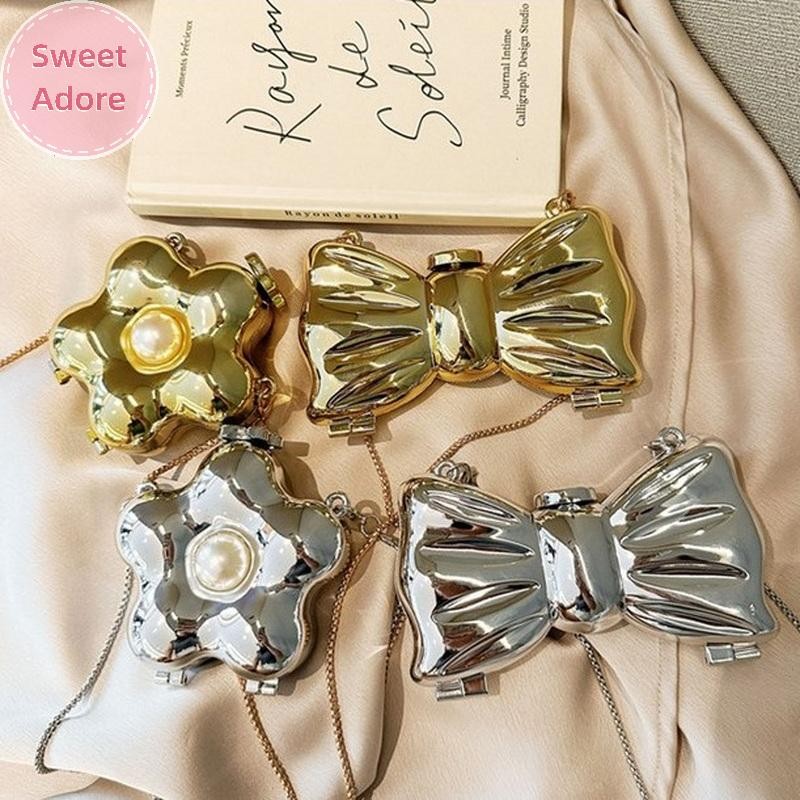 SweetAdore ใหม่อะคริลิคลิปสติกกระเป๋าสําหรับ Wommen คุณภาพสูงอะคริลิคไหล่กระเป๋าดอกไม้โบว์กระเป๋าเปลี่ยน Key Crossbody กระเป๋า TH