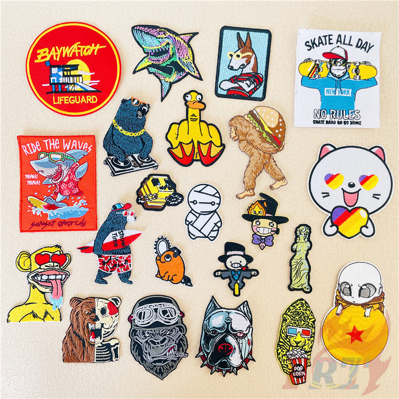 ☸ แพทช์เหล็กบนศิลปะสัตว์พังค์ ☸ 1 ชิ้น DIY เหล็กบนเย็บป้ายแพทช์ตกแต่งผ้า - รูปที่ 7