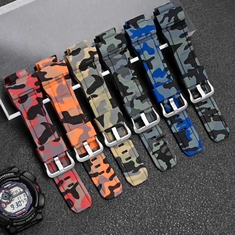 Tpu สายนาฬิกาสําหรับ CASIO G-SHOCK GW-9400 GW-9300 G-9300 Rangeman สายนาฬิกาสร้อยข้อมือกันน้ําผู้ชายกีฬา Wirstband Camouflage