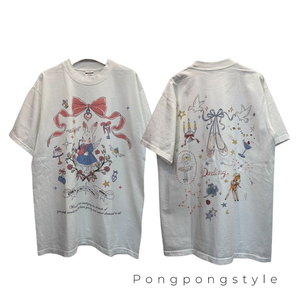 HOT เสื้อยืดผ้าฟอก Unisex Cotton งานใหม่ ทำเก่า ผ้าฟอกเฟดนุ่มไร้ตะเข็บข้าง สกรีน DTG ลาย หน้าหลัง Unisex