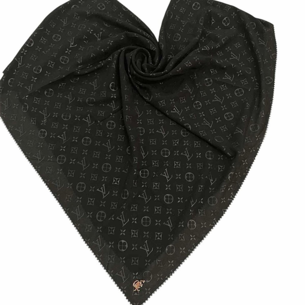 ผ้าคลุมบาวาสามเหลี่ยม Bawa cotton เลเซอร์คัท พิมพ์ลาย LV