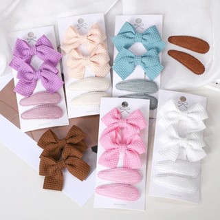 4 ชิ้น/เซ็ต BB คลิปน่ารัก Bows พร้อมคลิปผมสําหรับเด็กผู้หญิง…