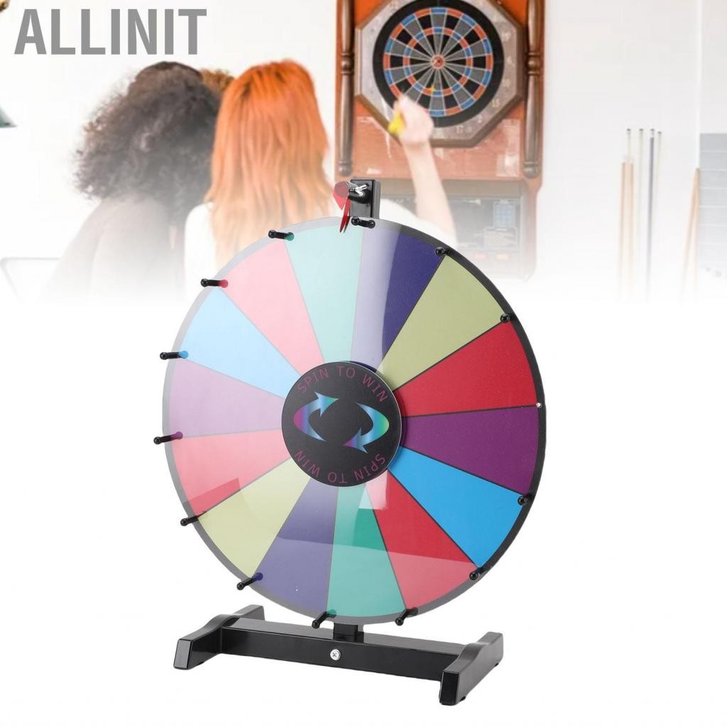 Allinit Fortune Spin Prize Wheel Aluminum Alloy ความทนทานสูงสำหรับเกมปาร์ตี้กิจกรรม