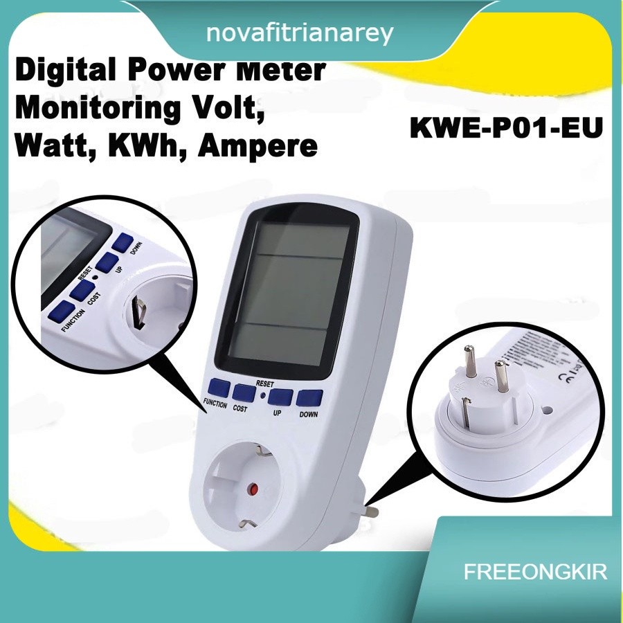 Digital Kwh Power Meter Volt Ampere Watt Meter KWE