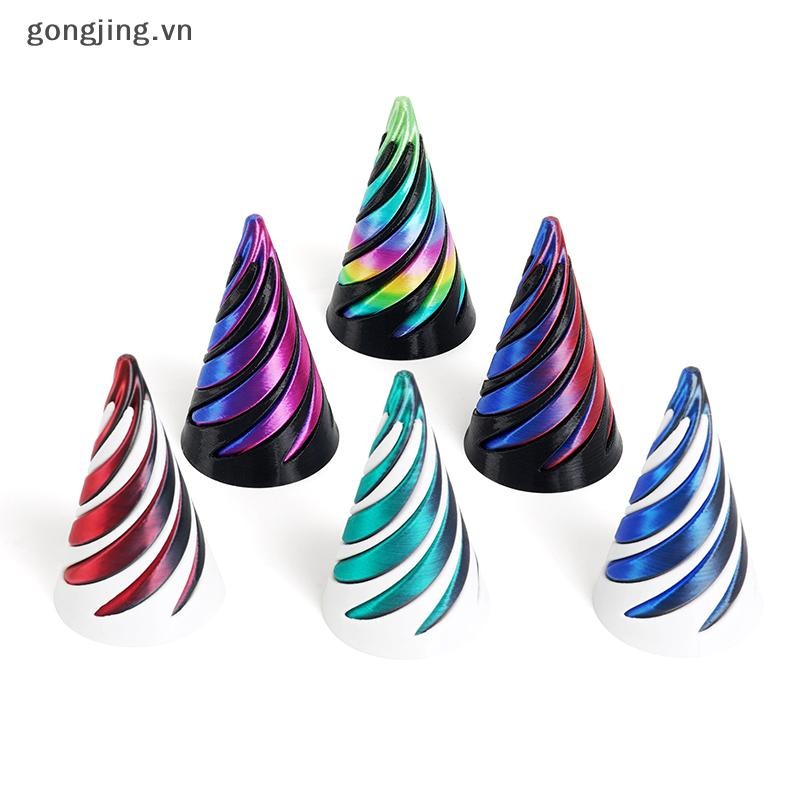 Gongjing 3D พิมพ์กรวยเกลียว Inlay Pyramid Overcoming Sculpture Crossing Pyramid Illusion Point VN