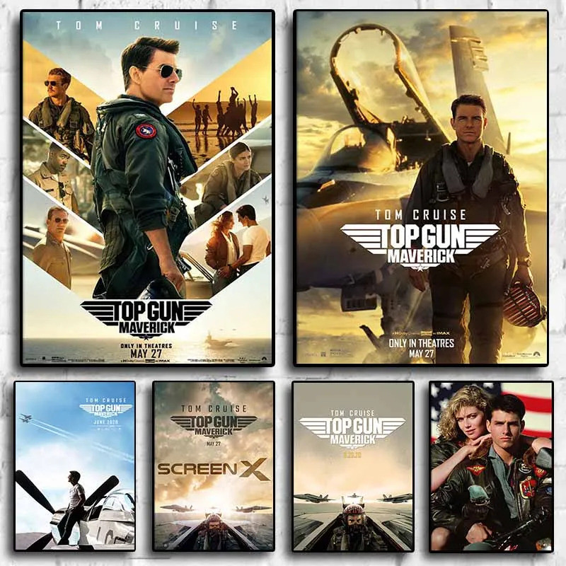 2022 Top Gun: Maverick Modern Movie Posters Home Wall Decor Fan Collection Cinema Wall Frameless Wal