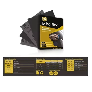 กระดาษทรายน้ำ TOA Extra Flex (#80-#2000) กระดาษทรายน้ำ ทรายน้ำ กระดาษทรายขัดน้ำ กระดาษทรายขัดสี