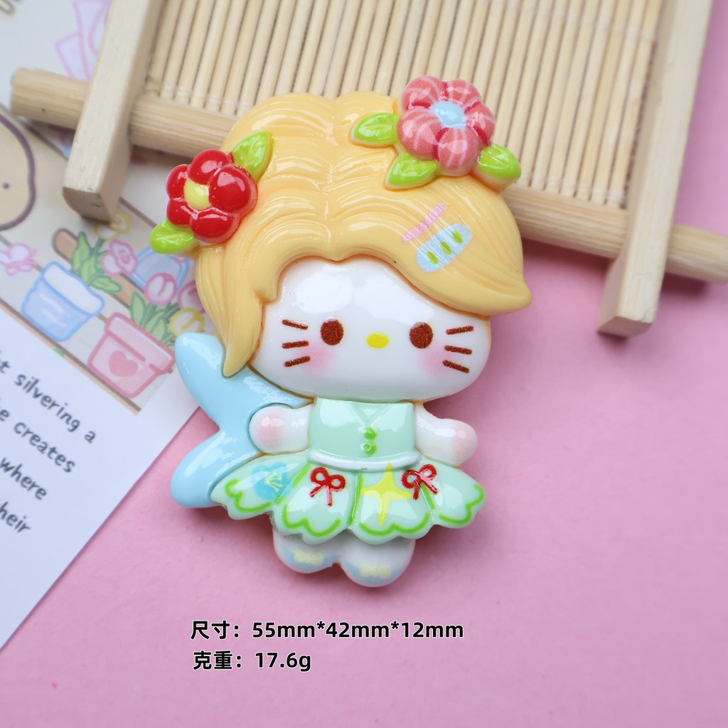 การ์ตูนการ์ตูนการ์ดทําเองเรซิ่นอุปกรณ์เสริมลูกแมวสาวครีมกาวเคสโทรศัพท์พวงกุญแจตู้เย็นสติกเกอร์กิ๊บวัสดุ - รูปที่ 5