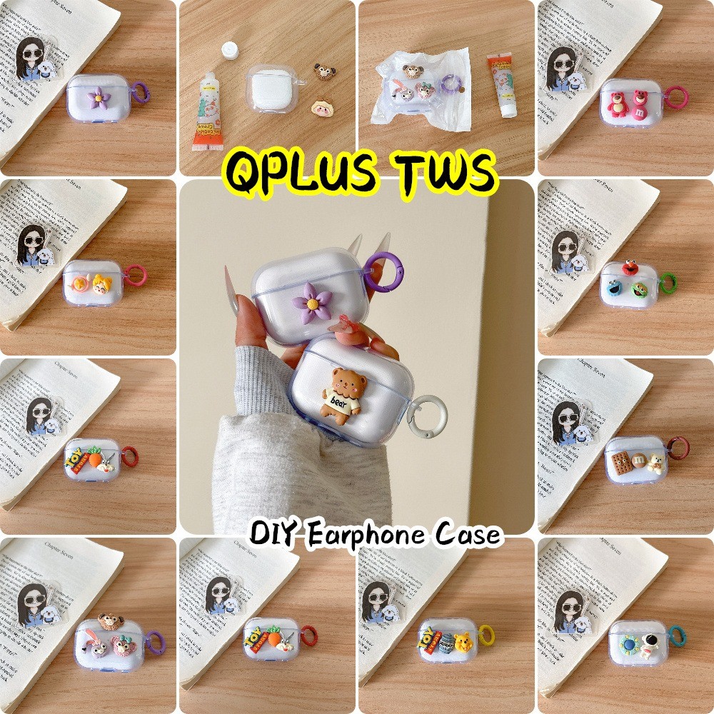 Trend FrontFor QPLUS TWS Casing Case Soft Silicone Headphone Case DIY Cool Cartoon NO.1