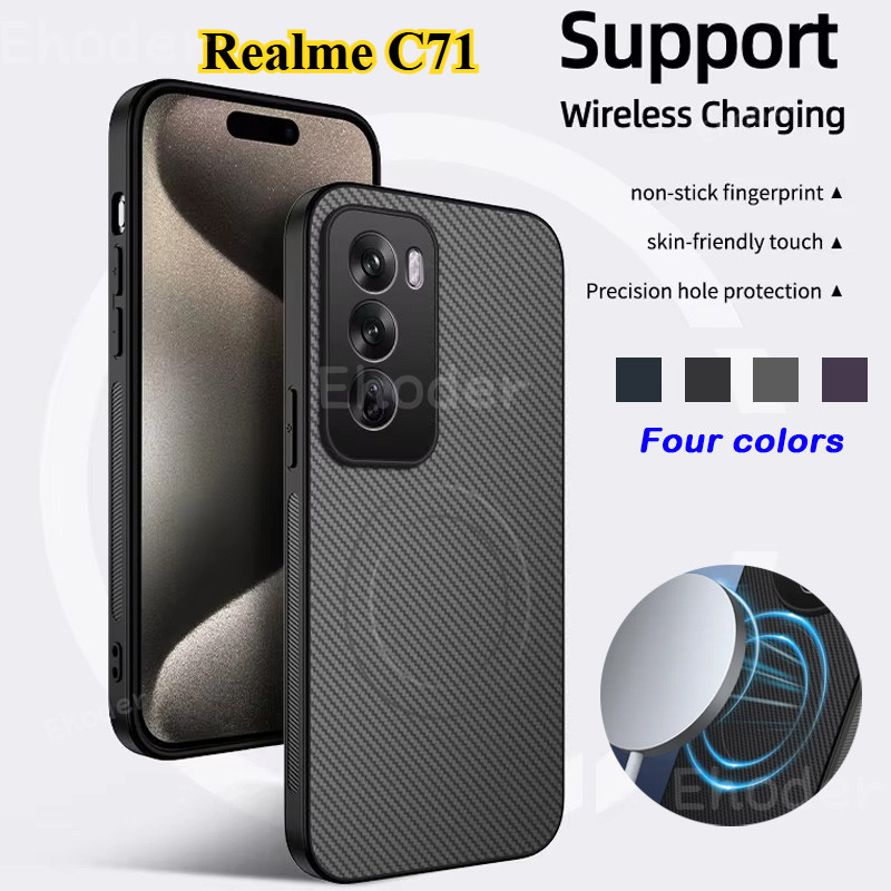 หรูหรา Matte สําหรับ Realme C71 C75 X 4G 5G 2025 กรณีแม่เหล็กไร้สายสําหรับ RealmeC71 C 71 RMX5303 C75 C75X Soft TPU ป้องกันกรณี