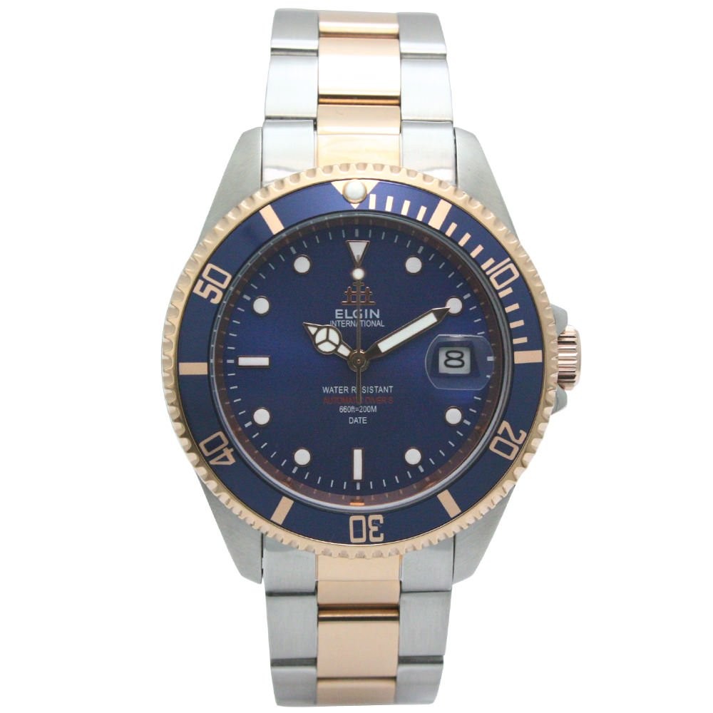 Elgin Wristwatch FK1405PS-BL Men's Silver