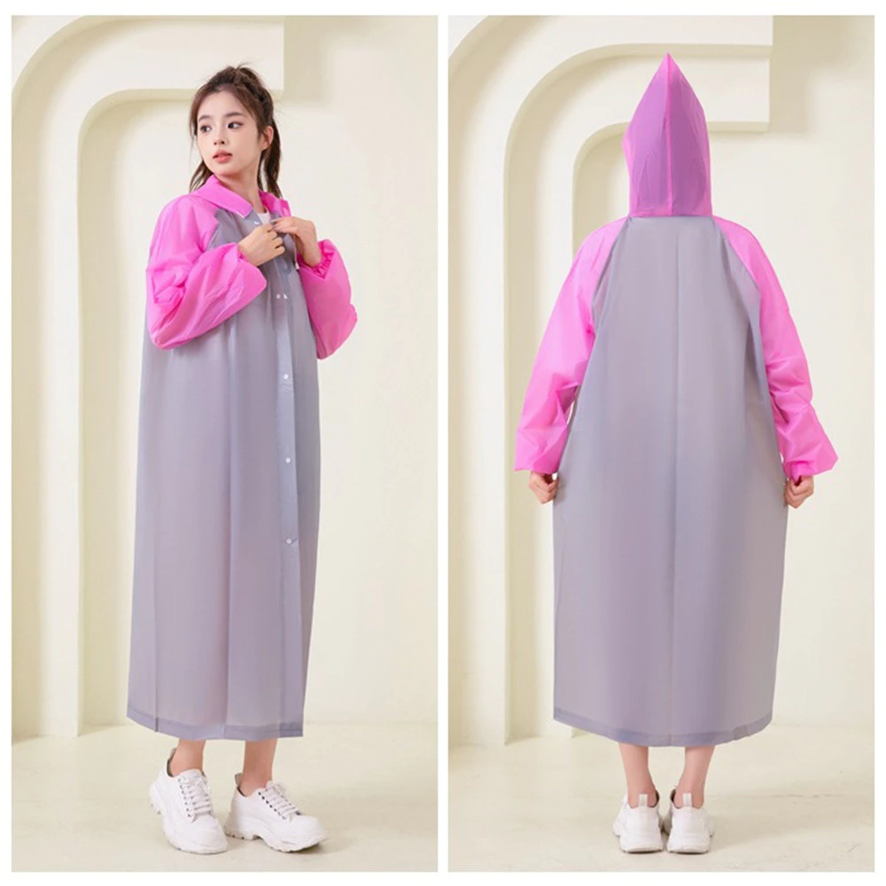 เสื้อกันฝน EVA หนา สีตัดกัน ชายและหญิง thumbnail 3